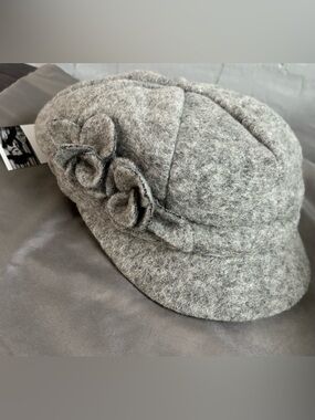 COMPLIT Wool Blend Gray Newsboy Cap
